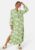Happy Holly V-neck Raglan Viscose Dress Green/Patterned 32/34 – 7333340298824