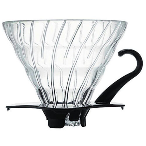 Hario 1 Cup Dripper V60 Glas m. sort – 4977642724419
