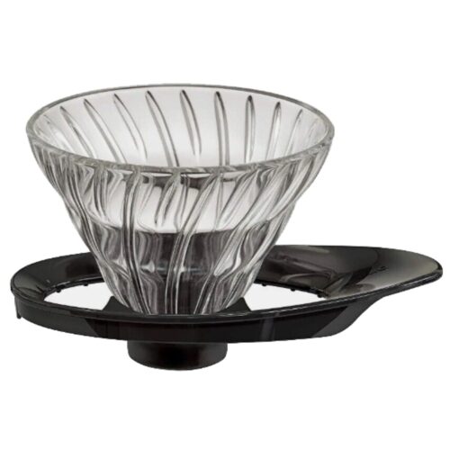 Hario 2 Cup Dripper V60 Glas m. sort – 4977642730137