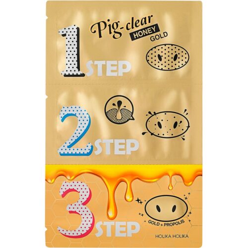 Holika Holika Pig Nose Clear Blackhead 3-Step Honey Gold 8 g – 8806334383503