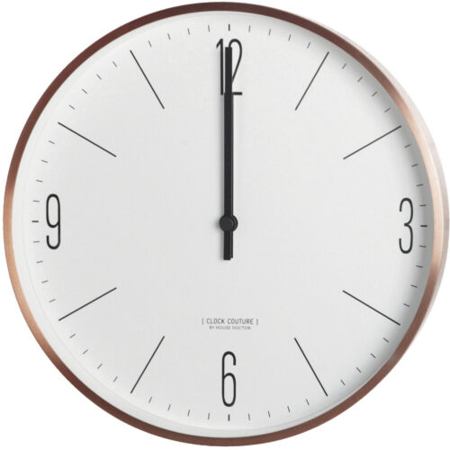 House Doctor Veggklokkeclock Couture Gull/Hvit – 5707644283466