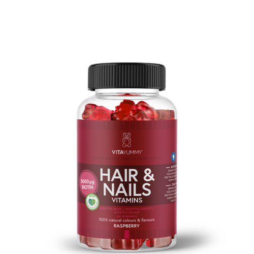 Hår & Negler Bringebær 60 Gummies – 5713918000707