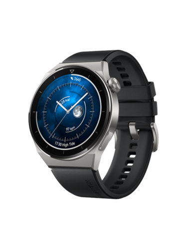 Huawei Watch GT 3 Pro 46mm Active – Titan med svart fluorelastomer-rem – 6941487248346