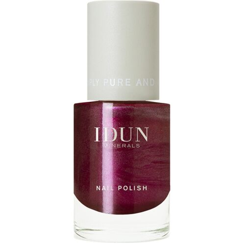 IDUN Minerals Nail Polish Obsidian Metallic Burgundy – 11 ml – 7340074735341
