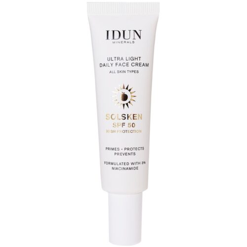 IDUN Minerals Ultra Light Daily Face Cream Solsken SPF 50 – 30 ml – 7340074717033
