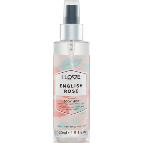 I Love English Rose Scented Body Mist – 150 ml – 5060351545242