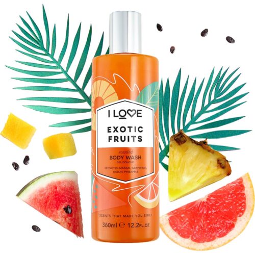 I Love Exotic Fruits Scented Body Wash – 360 ml – 5060351545013