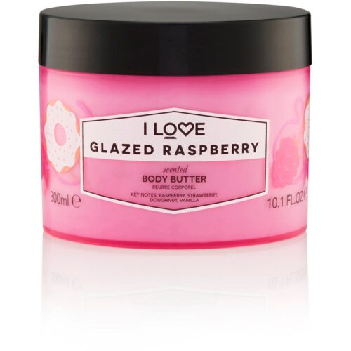 I Love Glazed Raspberry Scented Body Butter – 300 ml – 5060351545839