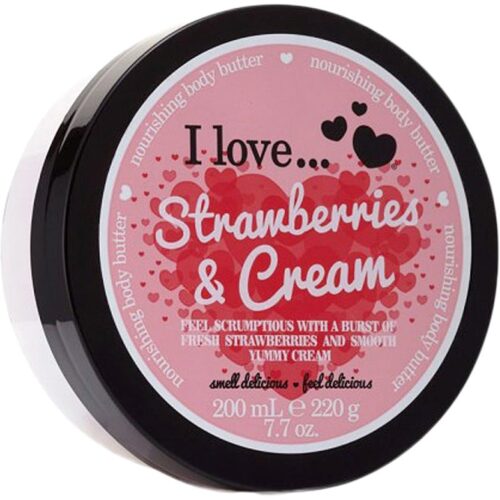 I Love Strawberries & Cream Nourishing Body Butter – 200 ml – 5060217188286