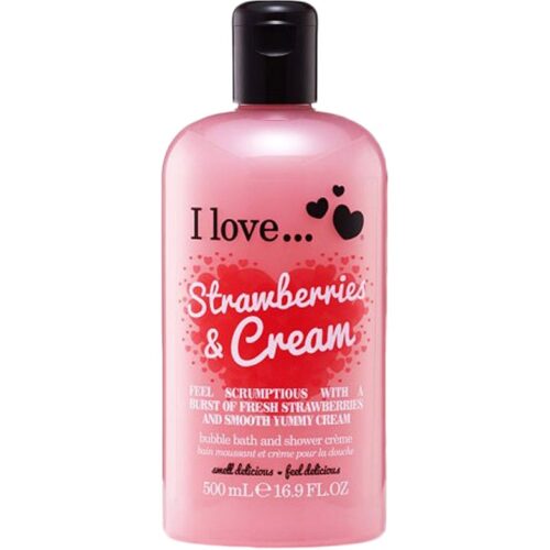 I Love Strawberries & Milkshakes Bubble Bath & Shower Créme – 500 ml – 5060217188101