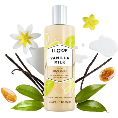 I Love Vanilla Milk Scented Body Wash – 360 ml – 5060351545051