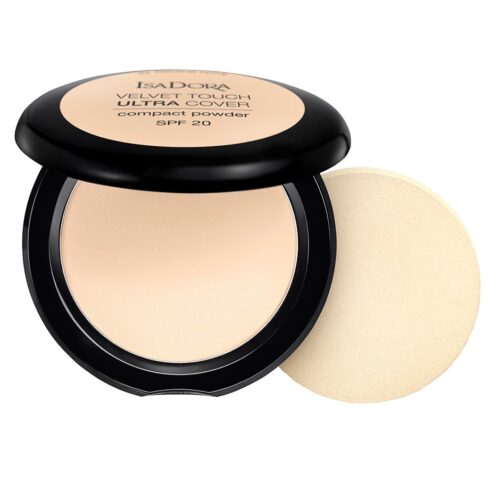 IsaDora Velvet Touch Ultra Cover Compact Powder SPF20 Fair Porcelain – 7.5 g – 7317852149607