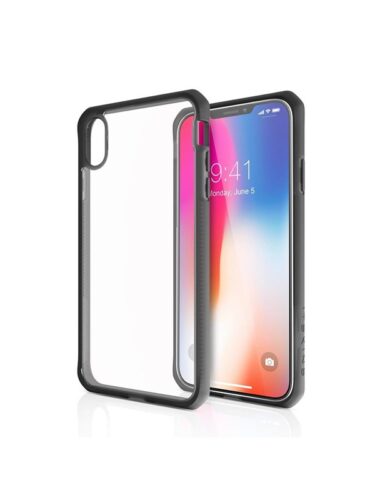 ITSKINS Cover for iPhone XS Max. Transparent Black / – 4894465773380