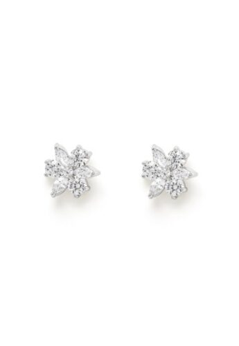 Ivory & Co Waterlily Earrings Silver Crystal One size – 0099854951705