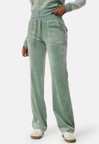 Juicy Couture Del Ray Classic Velour Pant Chinios Green XS – 5059439049505