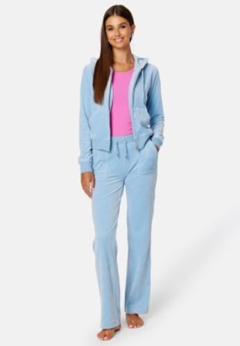 Juicy Couture Del Ray Classic Velour Pant Della Robia Blue M – 5059439002357