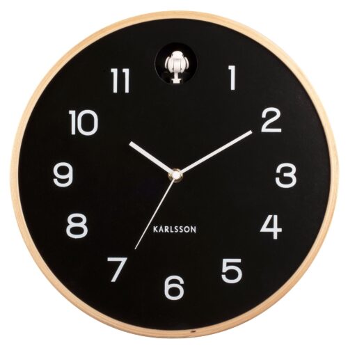 Karlsson Natural Cuckoo veggklokke 31.5cm svart – 8714302146916