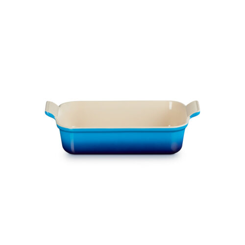 Le Creuset Heritage Rektangulær Form 26cm Azure – 0843251136018