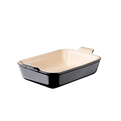 Le Creuset Heritage Rektangulært Fat 32cm Black – 0843251103256