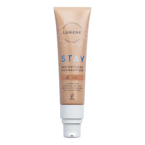 Lumene Stay Weightless Foundation SPF30 4 Tan – 30 ml – 6412600847659