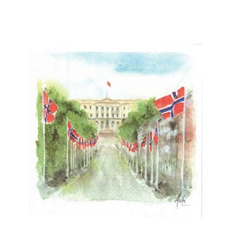 Lunsj Servietter 17.mai På Karl Johan 33x33cm – 0686423705861