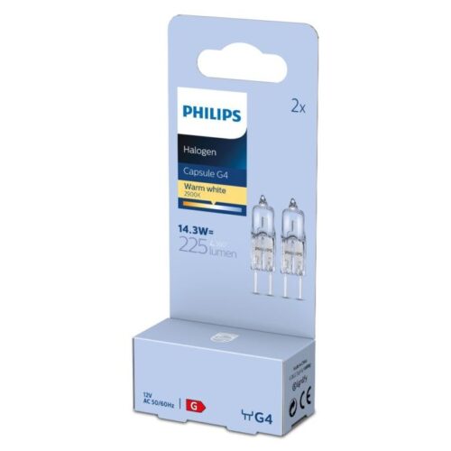 Luxorparts Halogenpærer G4 2-pk. 225 lm, 14,3 W – 4008321201836