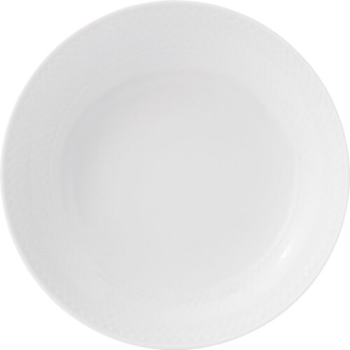 Lyngby Porcelæn Rhombe dyp tallerken 20cm hvit – 5711507238036