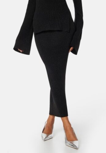 Madeleine Bitici X Bubbleroom Madeleine Sparkling Knitted Skirt Black 2XL – 7333340258156