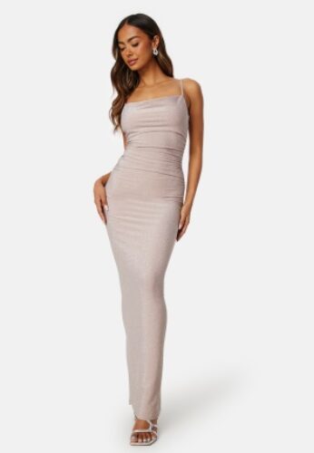 Madeleine Bitici X Bubbleroom Madeleine Sparkling Strap Dress Champagne XL – 7333340262122