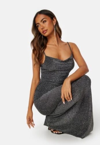 Madeleine Bitici X Bubbleroom Madeleine Sparkling Strap Dress Silver 4XL – 7333340262238