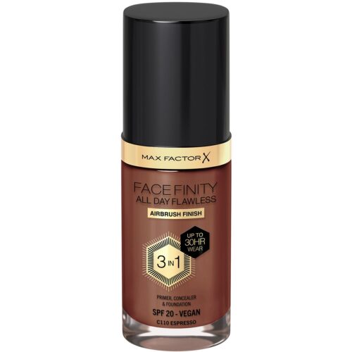 Max Factor All Day Flawless 3in1 Foundation 110 Espresso – 3616303999698