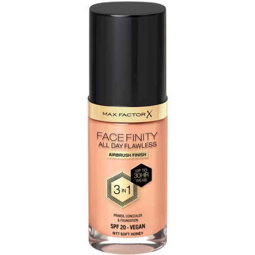 Max Factor All Day Flawless 3in1 Foundation 77 Soft Honey – 3616303999483