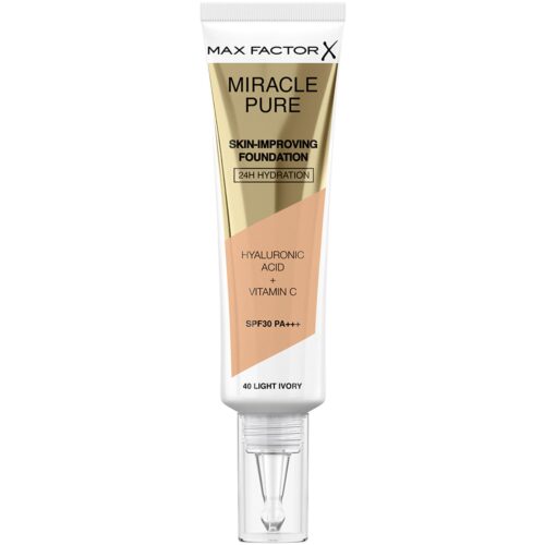 Max Factor Miracle Pure Foundation 40 Light Ivory – 30 ml – 3616302638697
