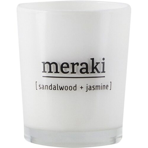 Meraki Sandalwood & Jasmine Scented Candle Small – 12 hours – 5707644420908