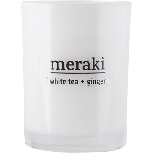 Meraki White Tea & Ginger Scented Candle Large – 35 hours – 5707644420885