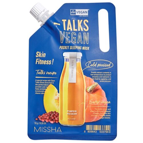 MISSHA Talks Vegan Squeeze Pocket Sleeping Mask [Skin Fitness] 10 g – 8809643533799