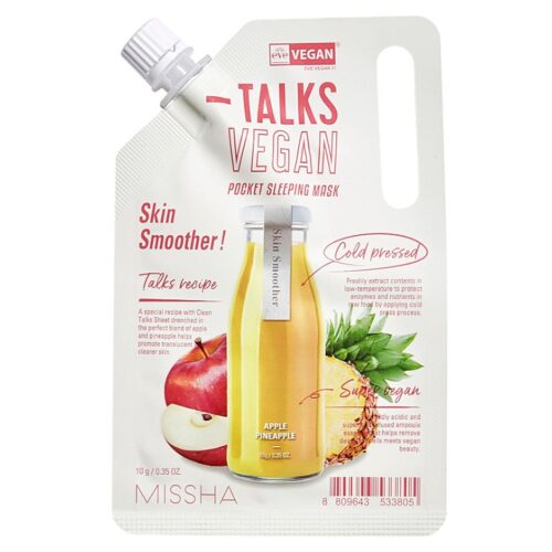 MISSHA Talks Vegan Squeeze Pocket Sleeping Mask [Skin Smoother] 10 g – 8809643533805