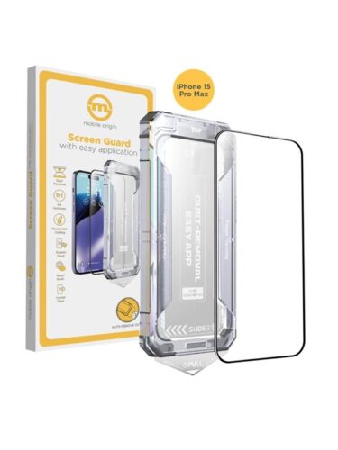 Mobile Origin Yellow Screen Guard iPhone 15 Pro Max with easy application – 8594215990420