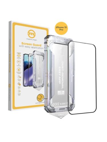 Mobile Origin Yellow Screen Guard iPhone 15 Pro with easy application – 8594215990413