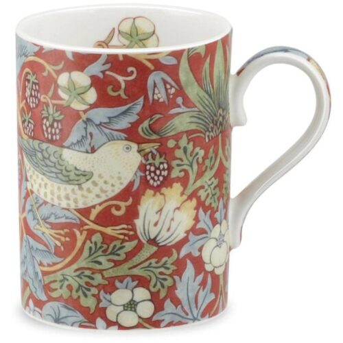 Morris and Co. Strawberry Thief Mørkerød Krus med Hank 35cl – 749151551817