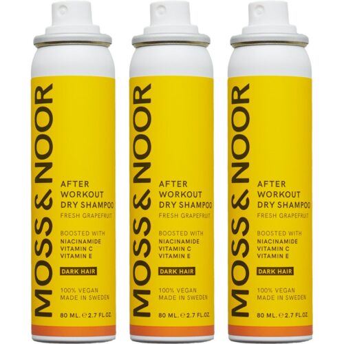 Moss & Noor After Workout Dry Shampoo Dark Hair Pocket Size 3 pack – 240 ml – 7350103700356