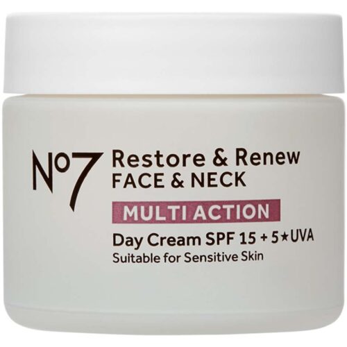 No7 Restore & Renew Multi Action Day Cream Day Cream for Wrinkles and Firmer Skin, SPF15 – 50 ml – 5000167317350