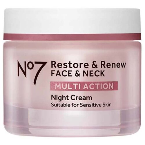 No7 Restore & Renew Multi Action Night Cream Suitable For Sensitive Skin – 50 ml – 5000167337914