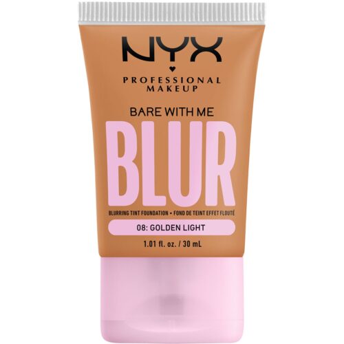 NYX Professional Makeup Bare With Me Blur Tint Foundation Golden Light – Light Medium with a Neutral Undertone 08 – 30 ml – 0800897234348