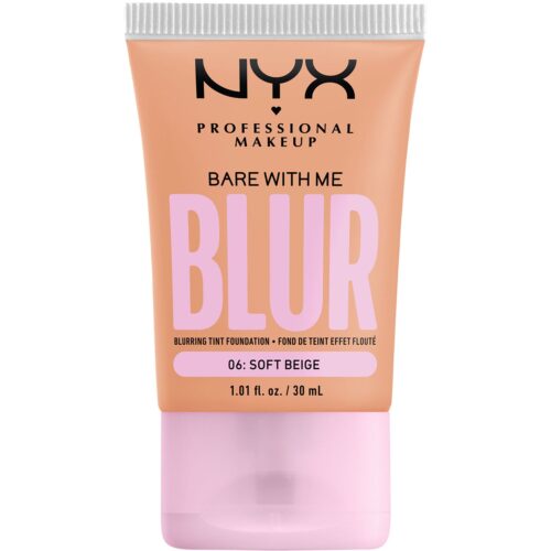 NYX Professional Makeup Bare With Me Blur Tint Foundation Soft Beige – Medium Beige with a Warm Undertone 06 – 30 ml – 0800897234324