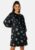 Object Collectors Item Agafia 3/4 Dress Black AOP:Fern green 36 – 5715357455360