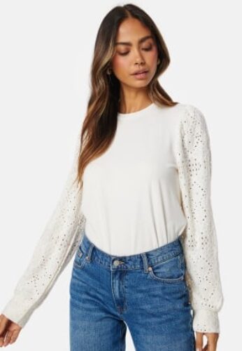 Object Collectors Item Feodora Caro L/S Top Cloud Dancer M – 5715508537747