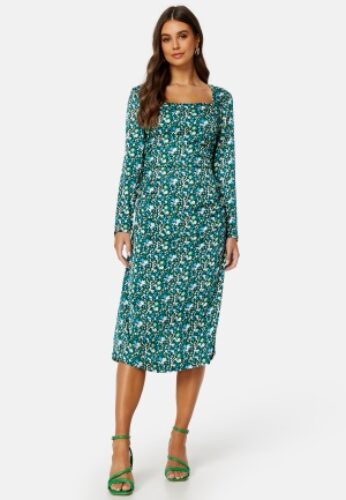 Object Collectors Item Jabin L/S Slim Dress K B24 Black AOP Flow 38 – 5715357788451