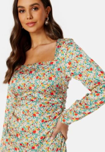 Object Collectors Item Jabin L/S Slim Dress K C24 Sandshell AOP 38 – 5715365165305