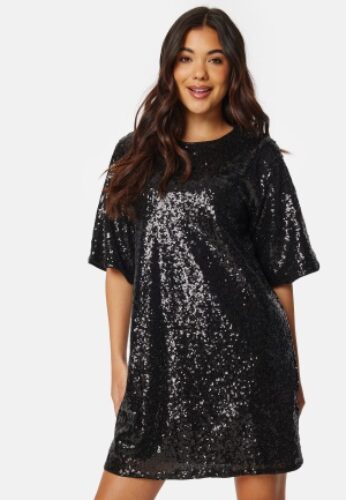 Object Collectors Item Karina 2/4 Sequin Short Dress Black 34 – 5715502124578